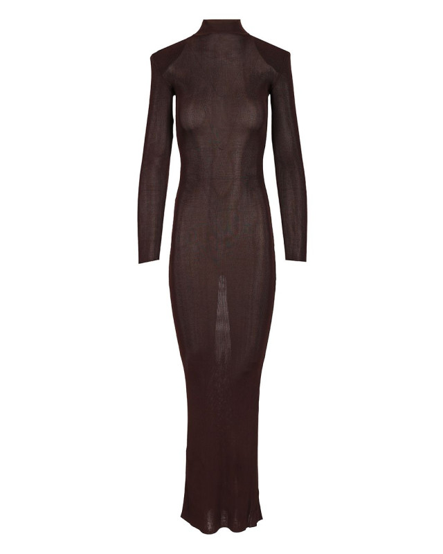 [Self-portrait] Long sleeve dress FW25 SS25-945X-BRBROWN