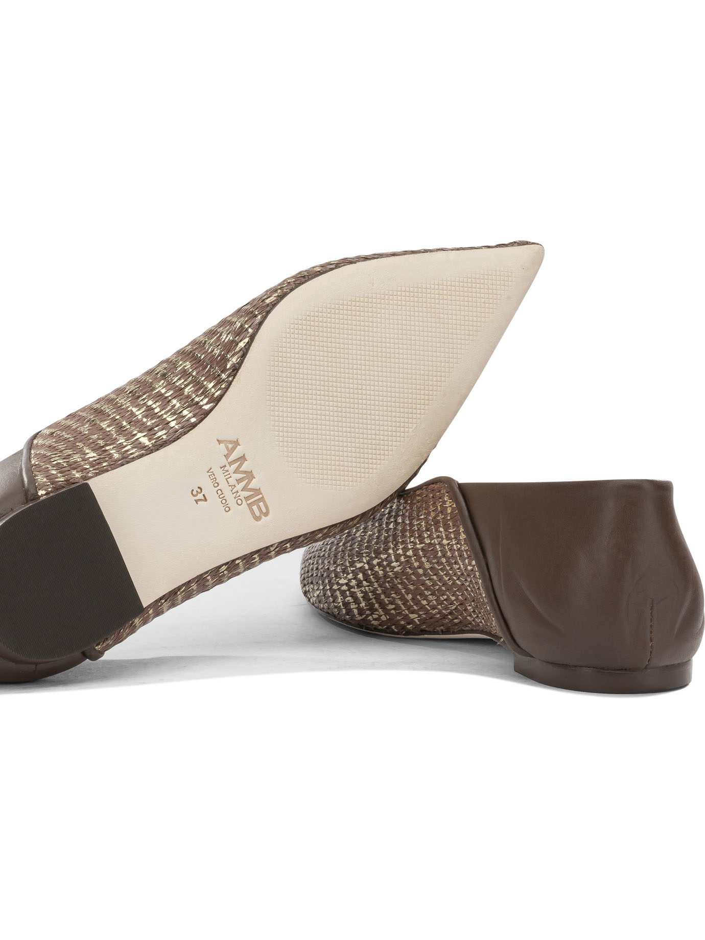 [Ammb Milano] Flat shoes SS26 7110028PALHA CAFFENAPPA CAFFE
