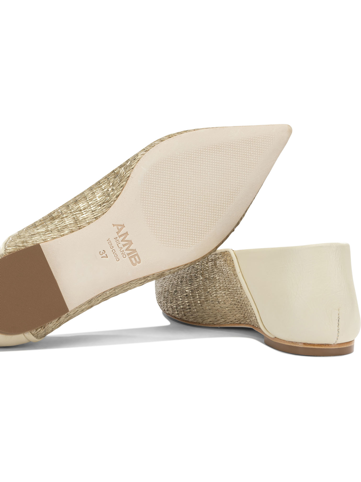[Ammb Milano] Flat shoes SS26 7110028PALHA LIGHT GOLDNAPPA BUTTER