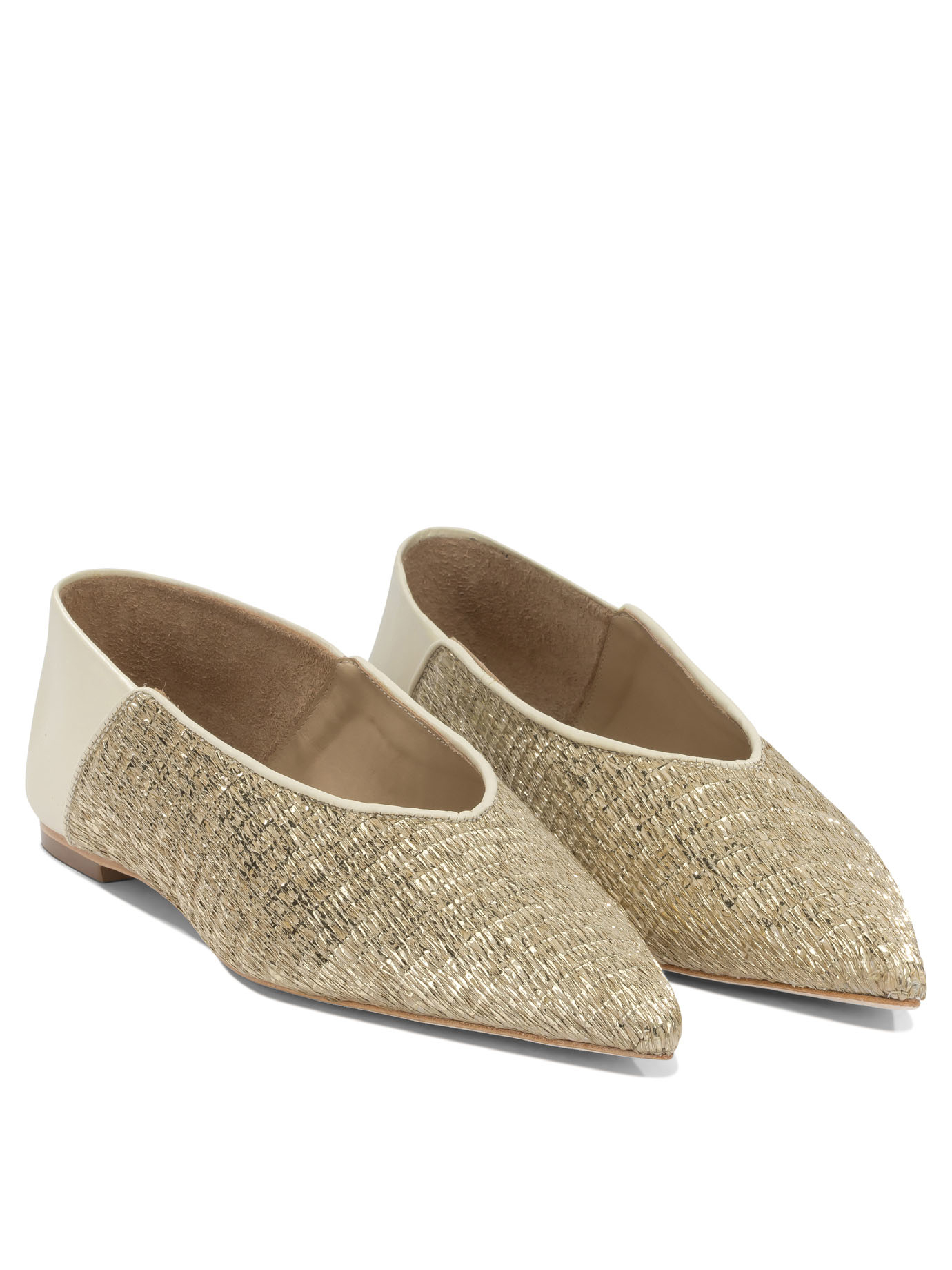 [Ammb Milano] Flat shoes SS26 7110028PALHA LIGHT GOLDNAPPA BUTTER