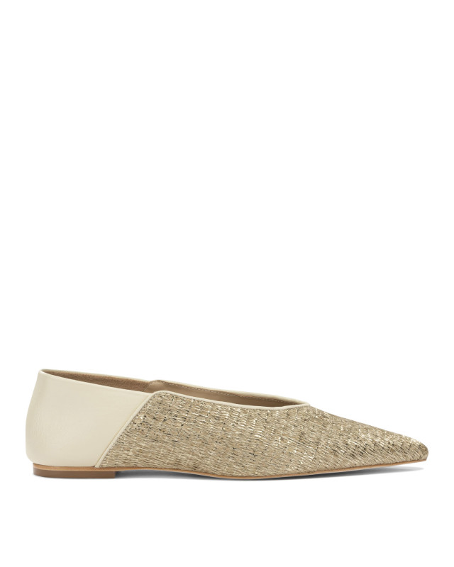 [Ammb Milano] Flat shoes SS26 7110028PALHA LIGHT GOLDNAPPA BUTTER