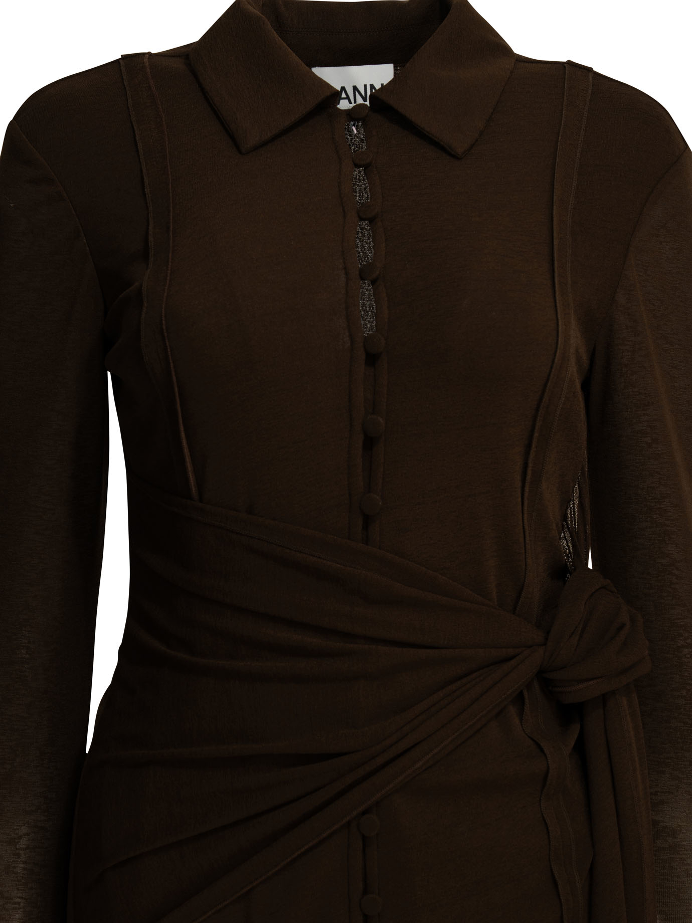 [GANNI] Long sleeve dress SS26 A1030222ZWX