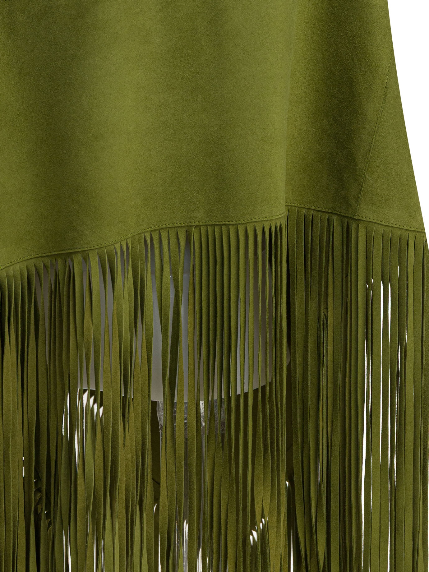 [FURLING BY GIANI] Midi skirt SS26 MAYORCASUEDE BGREEN PEPPER