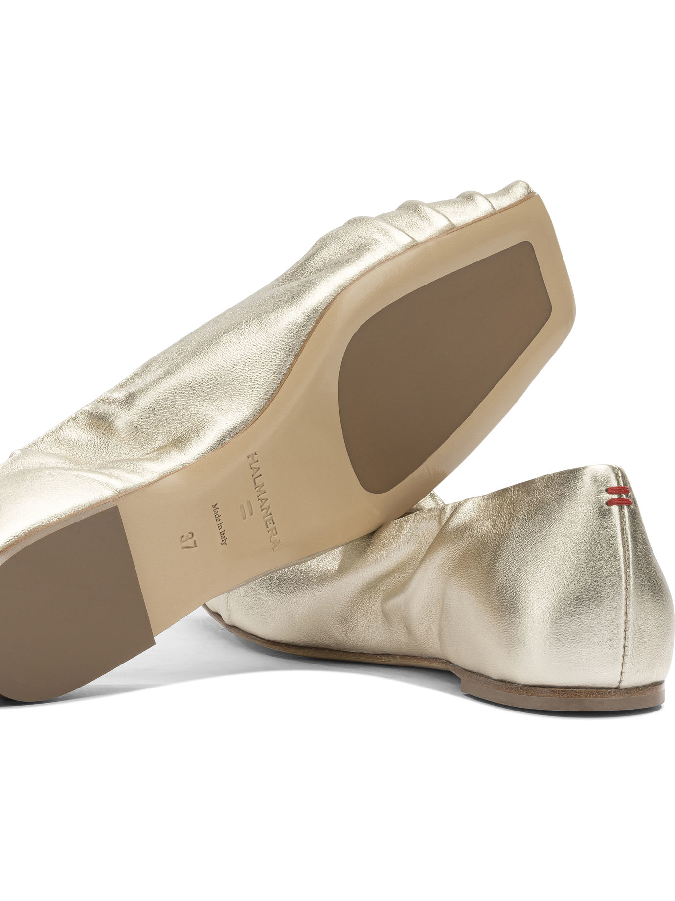 [Halmanera] Flat shoes SS26 SAMI01METALIC PLATINO