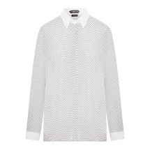 [Tom Ford] Shirts Long Sleeve FW26 CA3355FAP263WNL OFF WHITE BLACK