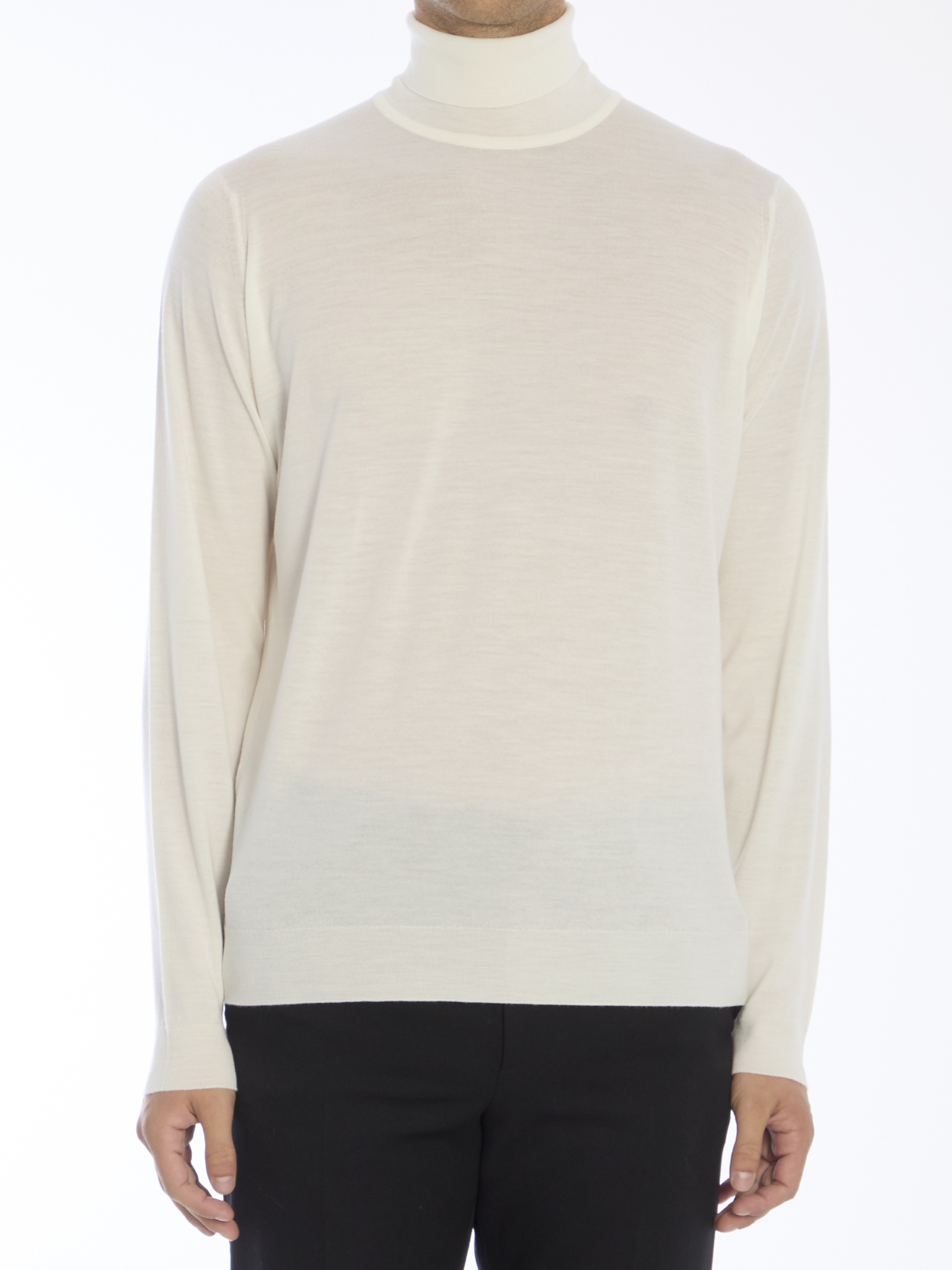 [JOHN SMEDLEY] Knitwear FW25 CHERWELL__SNOW WHITE