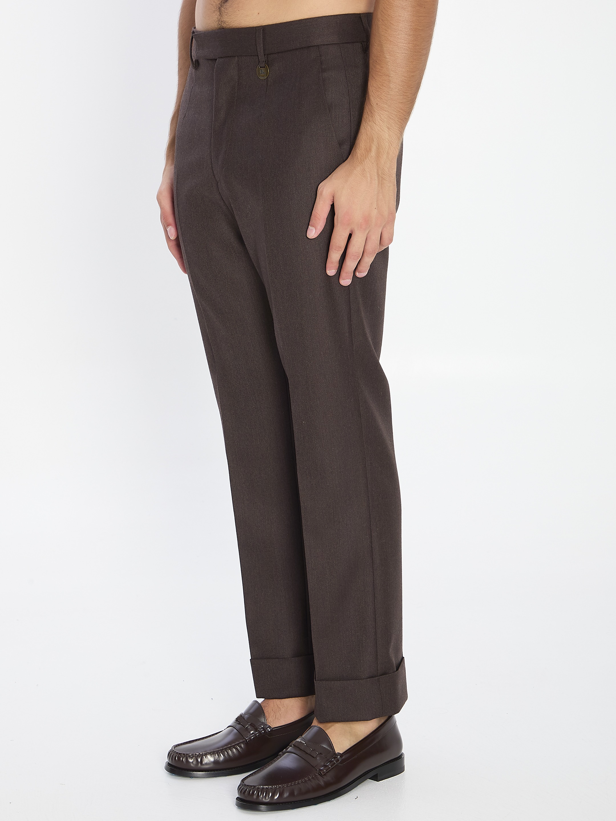 [Burberry] Trousers FW25 8115552__BROWN