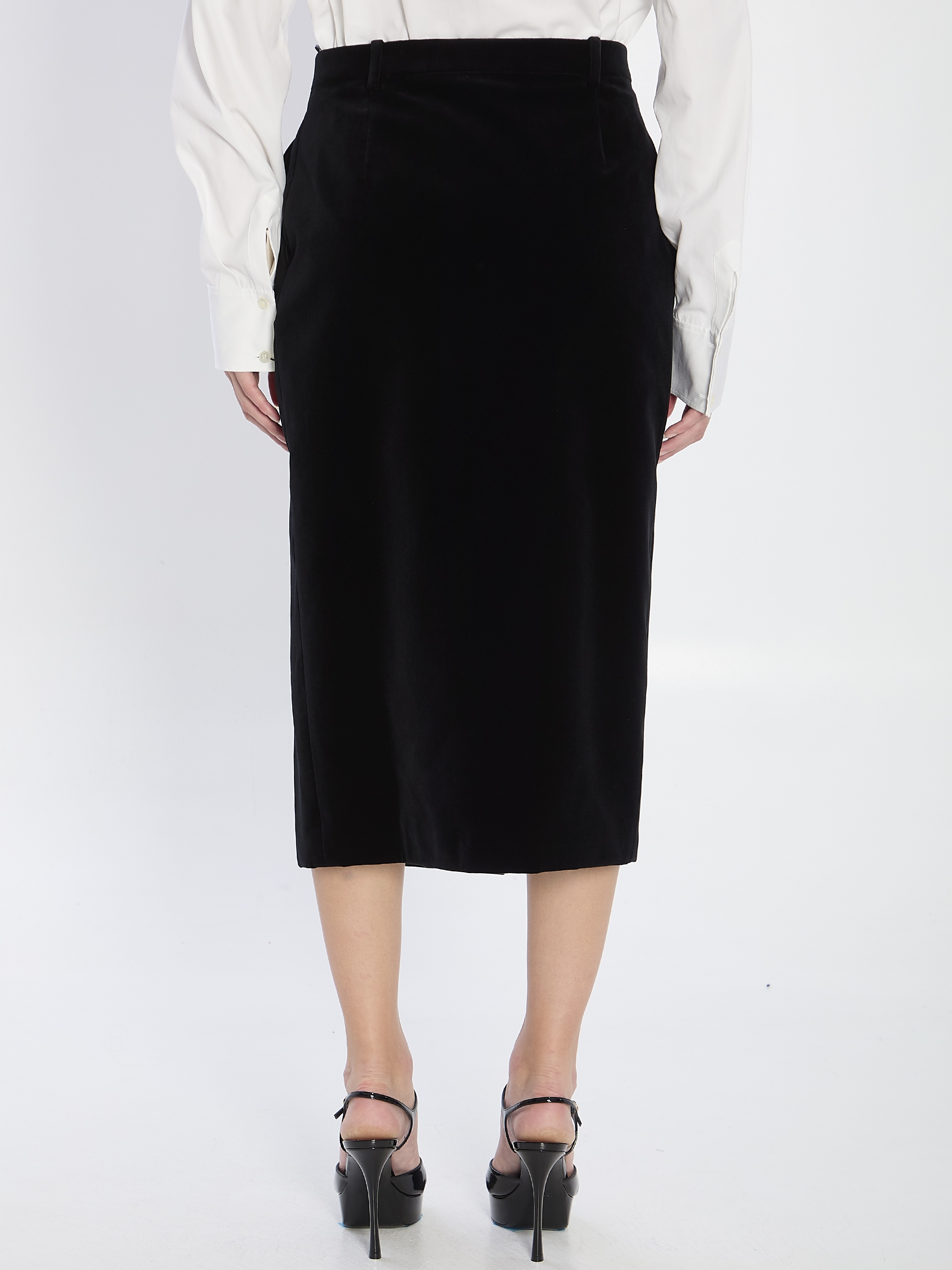 [Saint Laurent] Midi skirt FW25 826769_Y580T_1000
