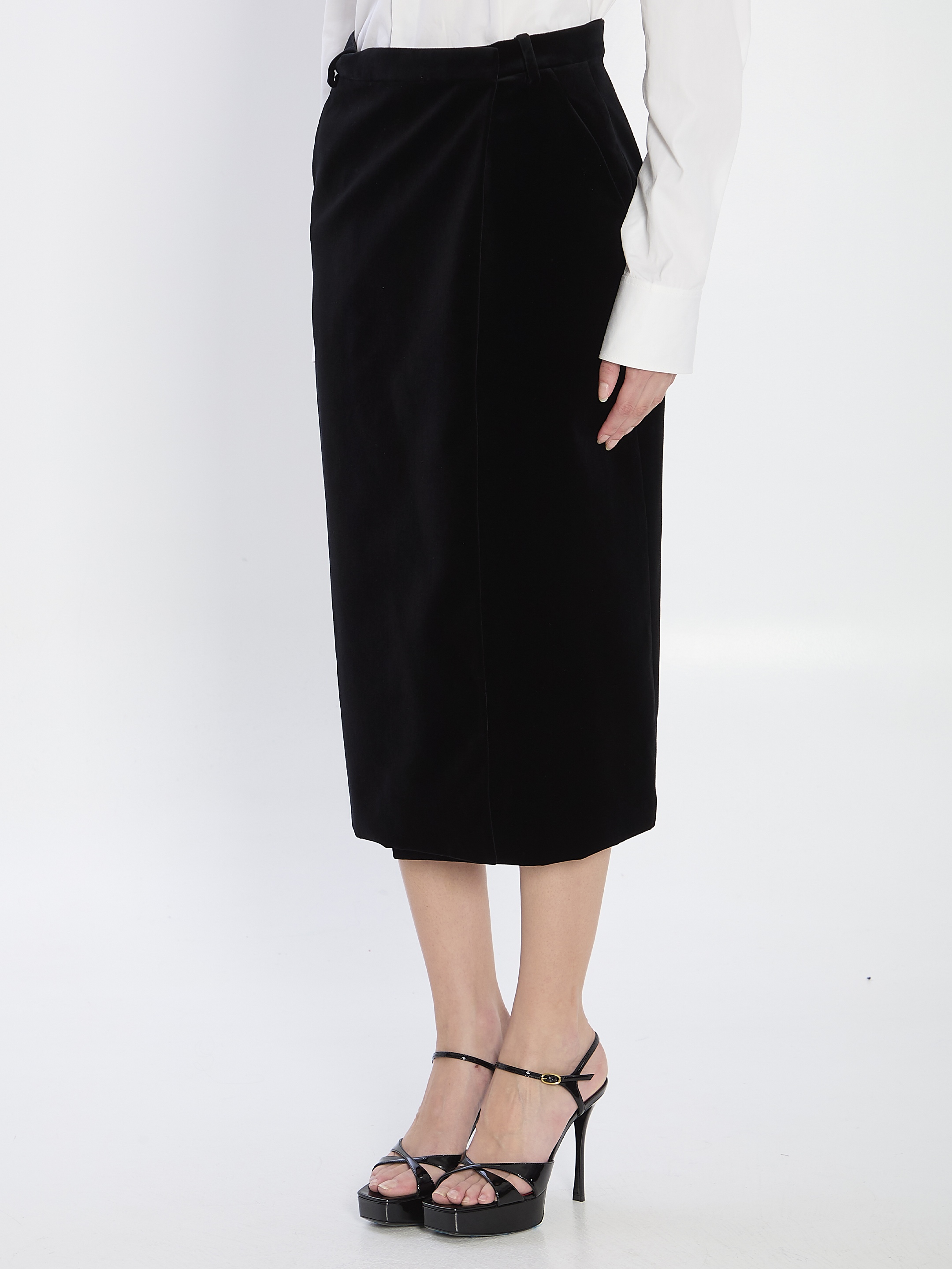 [Saint Laurent] Midi skirt FW25 826769_Y580T_1000