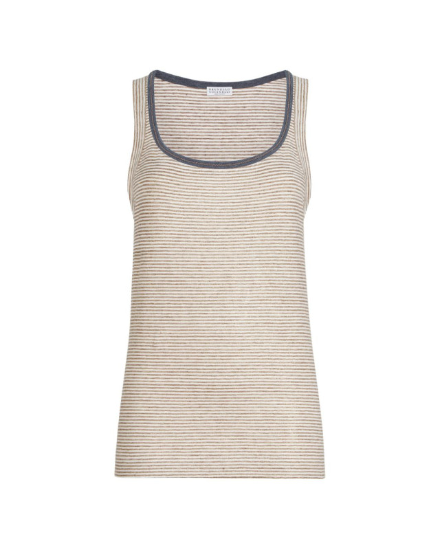 [Brunello Cucinelli] T-shirts Sleeveless SS26 MQ977DU530C2094