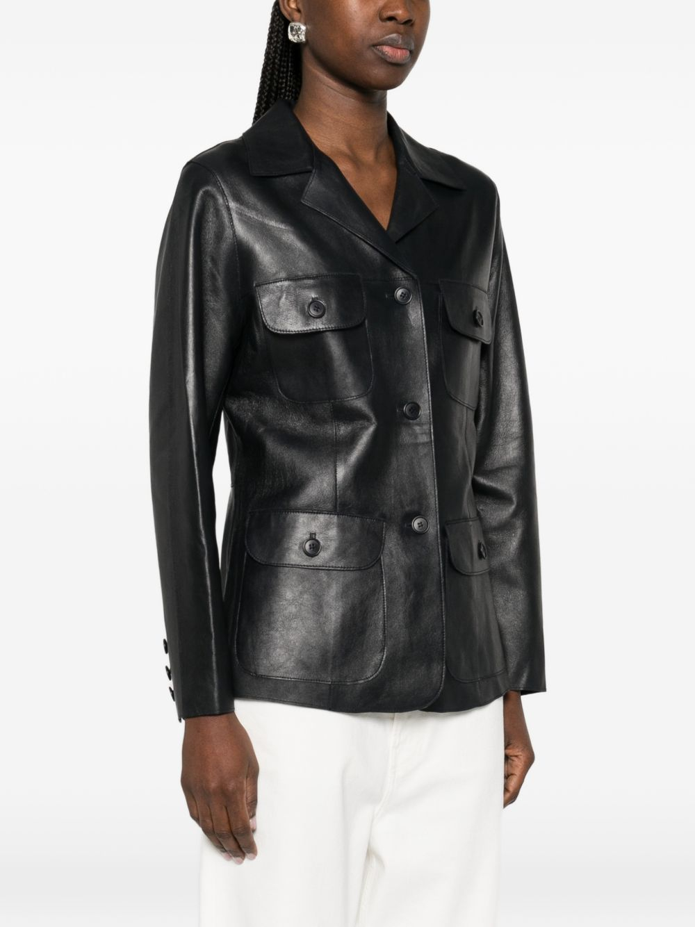 [PAROSH] Leather Jacket SS26 D431811MACIOCK26012