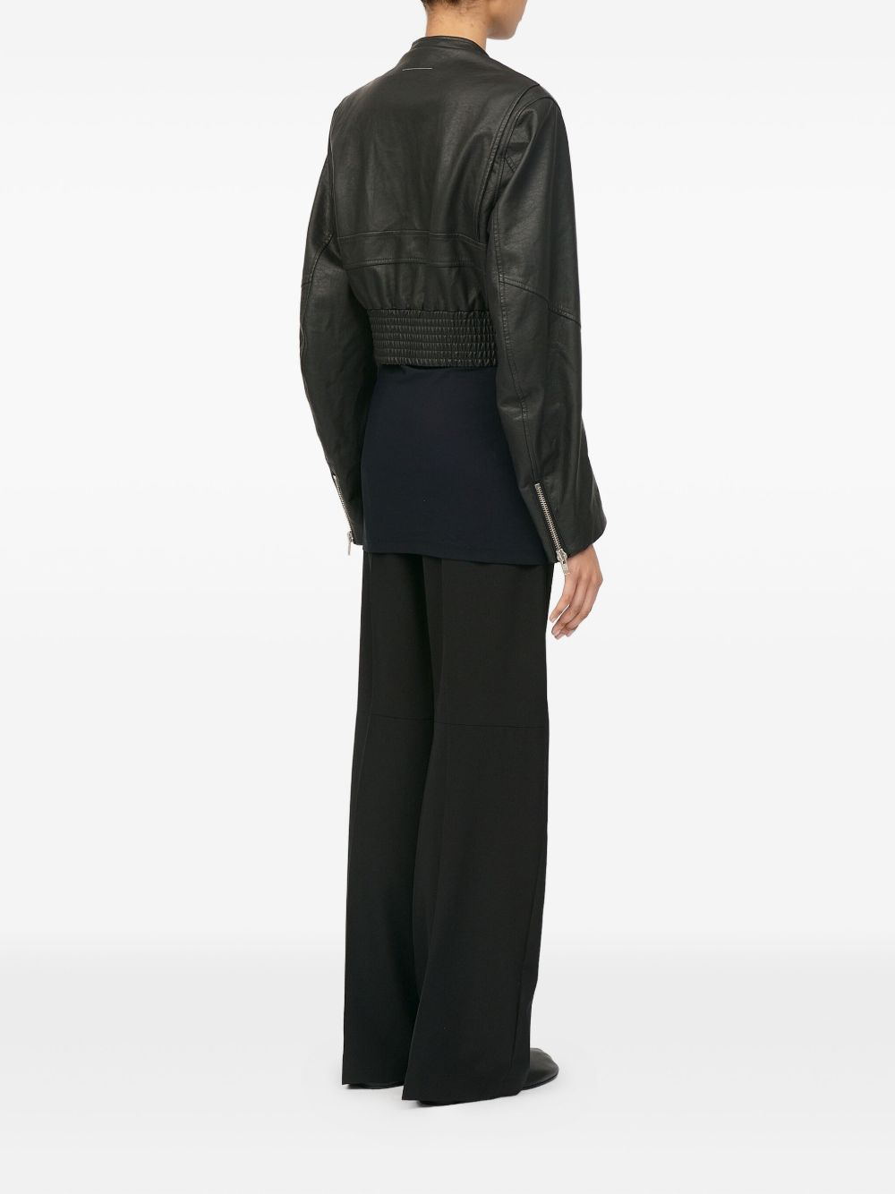 [MM6 Maison Margiela] Leather Jacket SS26 S52AM0343M35740900
