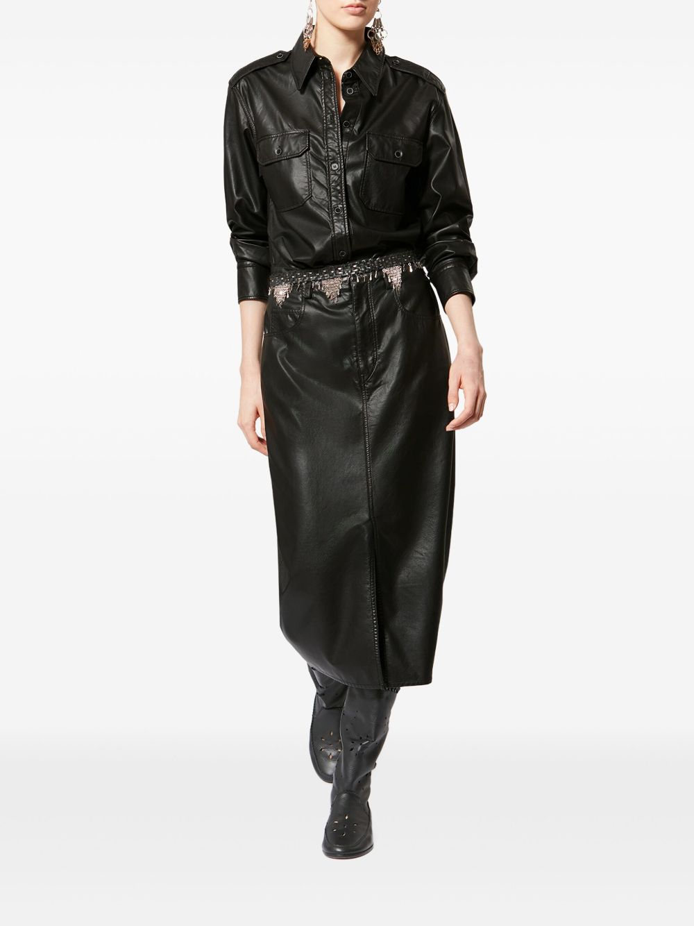 [Marant Etoile] Shirts Long Sleeve SS26 CH0279FA-D1B03E01BK