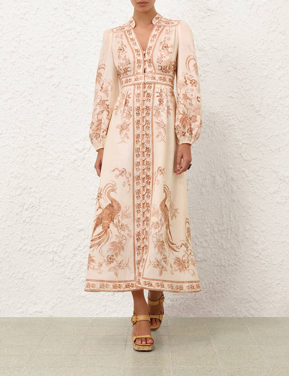 [Zimmermann] Long sleeve dress FW26 3501DSS262CRTFL