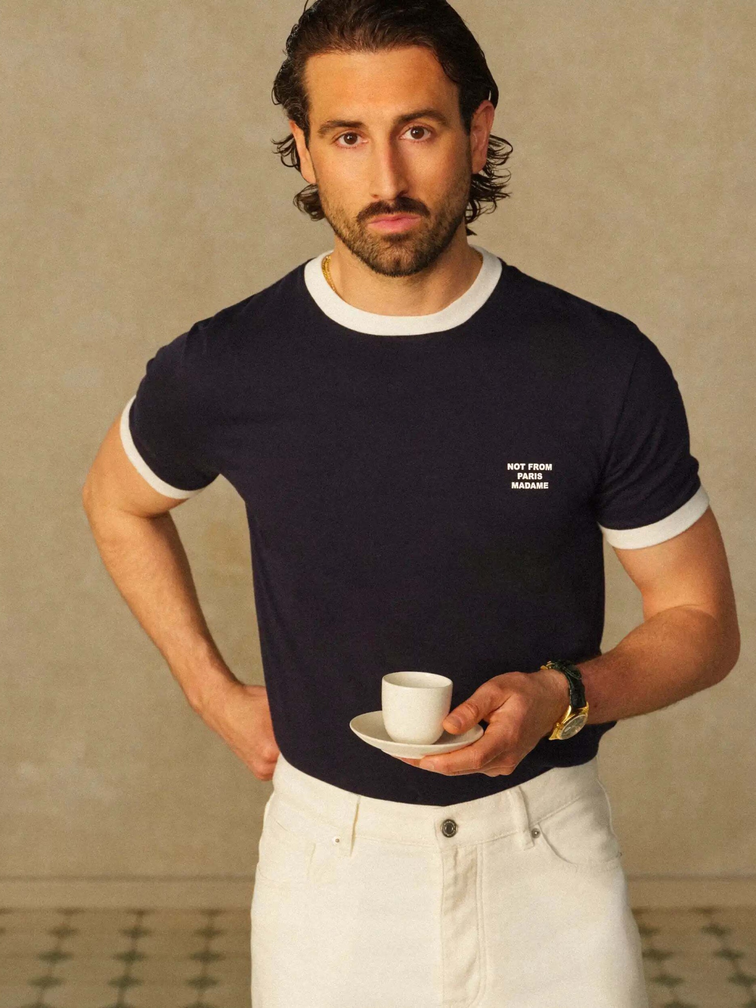[DROLE DE MONSIEUR] T-shirts Short Sleeve FW26 PERMTS339CO311NY