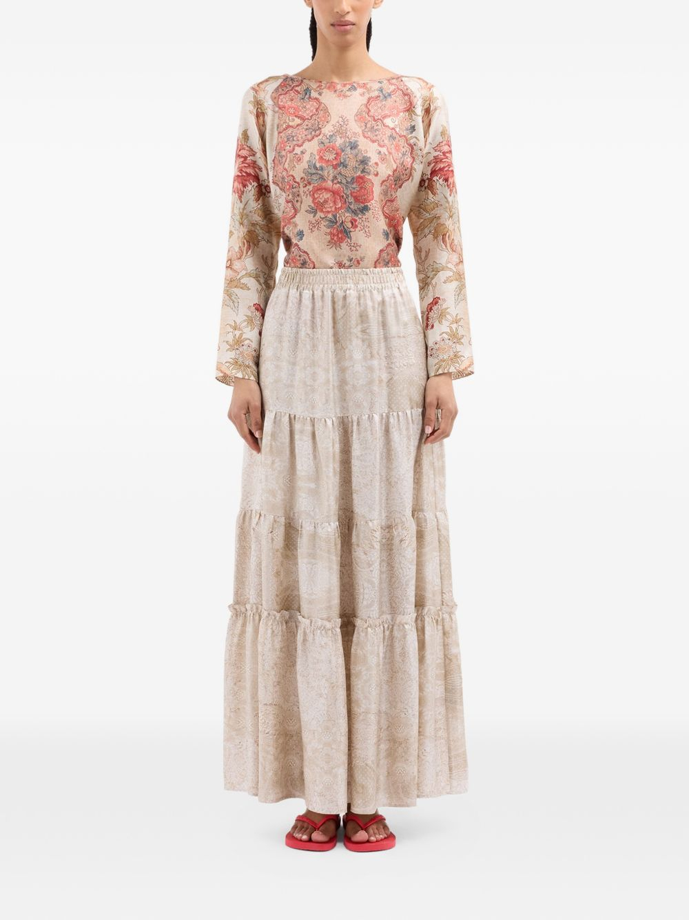 [Pierre Louis Mascia] Midi skirt SS26 ALOE/S-GO12166147079/101