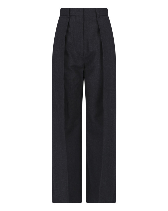 [VICTORIA BECKHAM] Trousers FW26 1226WTR002857QDARK GREY MELANGE