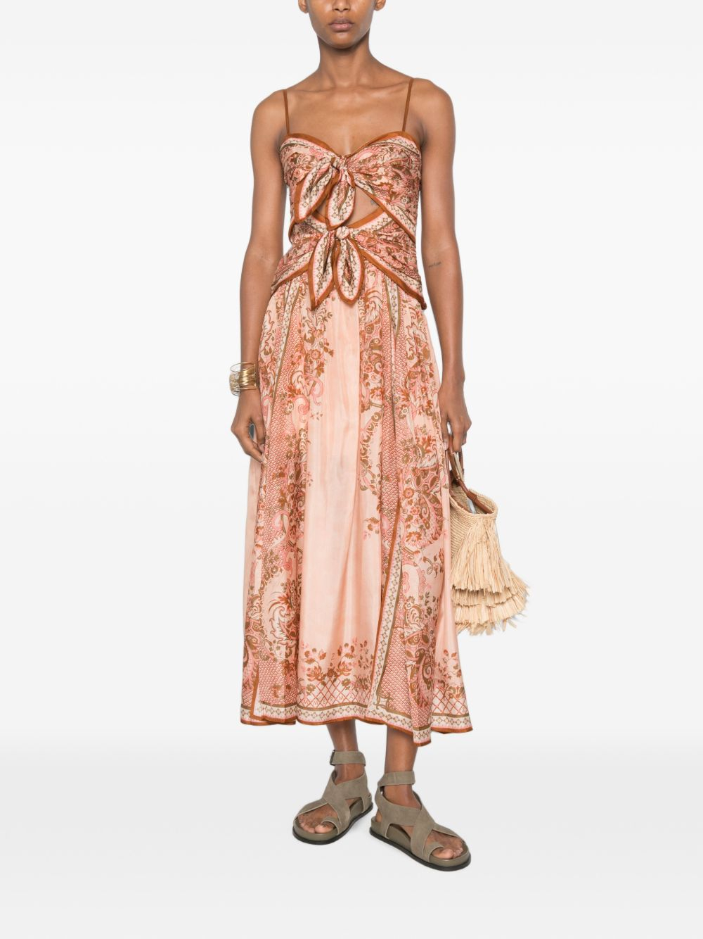 [Zimmermann] Short sleeve dress FW26 8062DSS261PPSFL