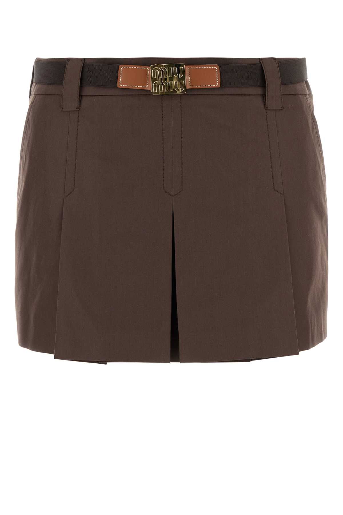 [Miu Miu] Mini skirt FW25 MG2485SOOO12NS F0324