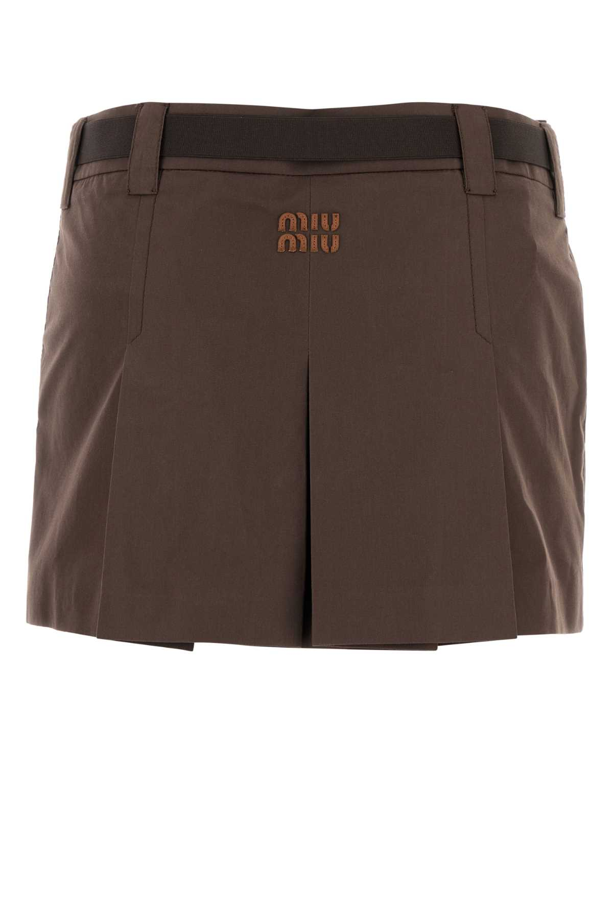 [Miu Miu] Mini skirt FW25 MG2485SOOO12NS F0324