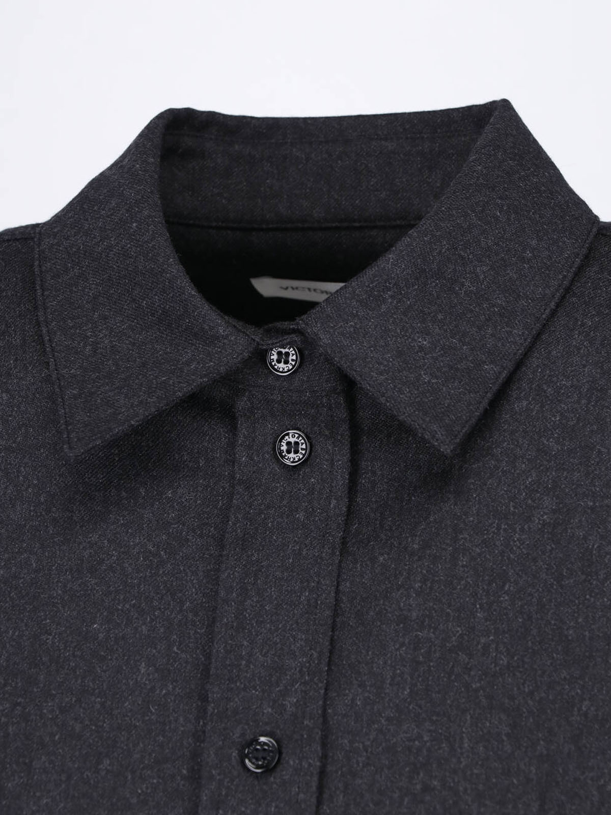 [VICTORIA BECKHAM] Shirts Long Sleeve FW26 1326WSH007474FDARK GREY MELANGE
