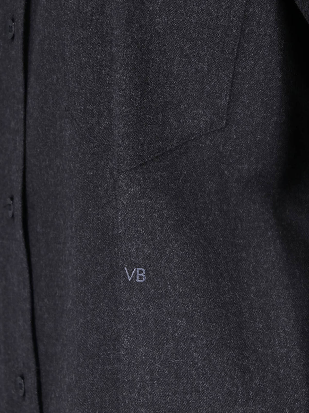 [VICTORIA BECKHAM] Shirts Long Sleeve FW26 1326WSH007474FDARK GREY MELANGE