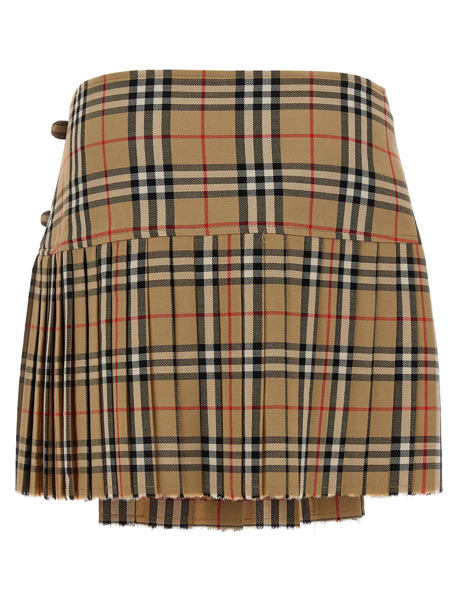 [Burberry] Mini skirt SS25 8025832ARCHIVEBEIGEIPCHK