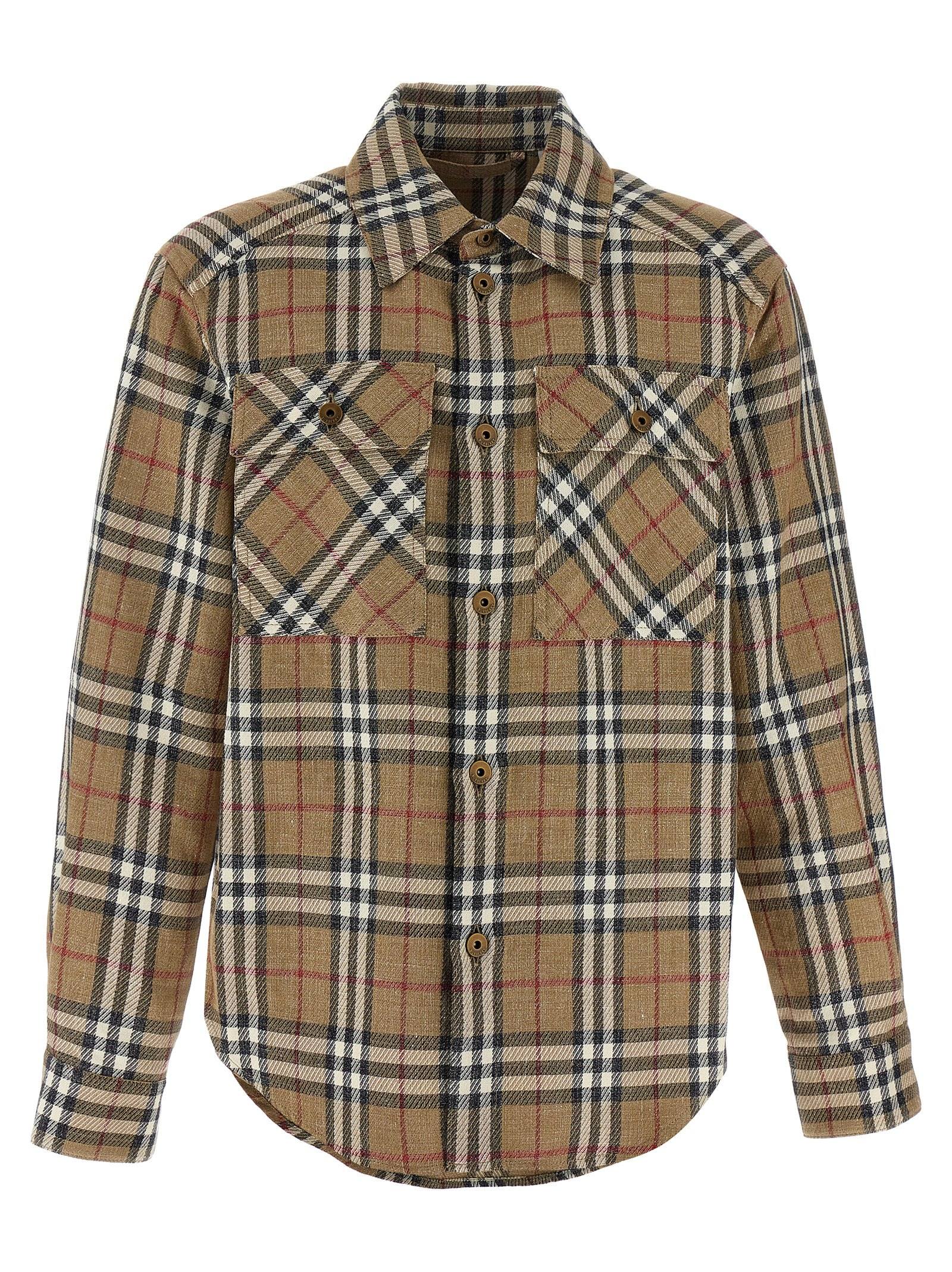 [Burberry] Shirts Long Sleeve SS25 8108014NUTIPCHECK