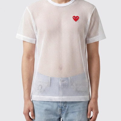 [COMME DES GARCONS PLAY] T-shirts Short Sleeve SS26 AXT351 WHITE