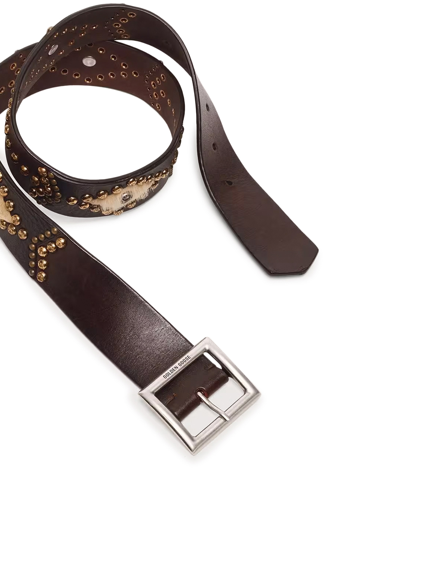 [GOLDEN GOOSE DELUXE BRAND] Belt FW26 GWA00845A00090083398 MAHOGANY MILK