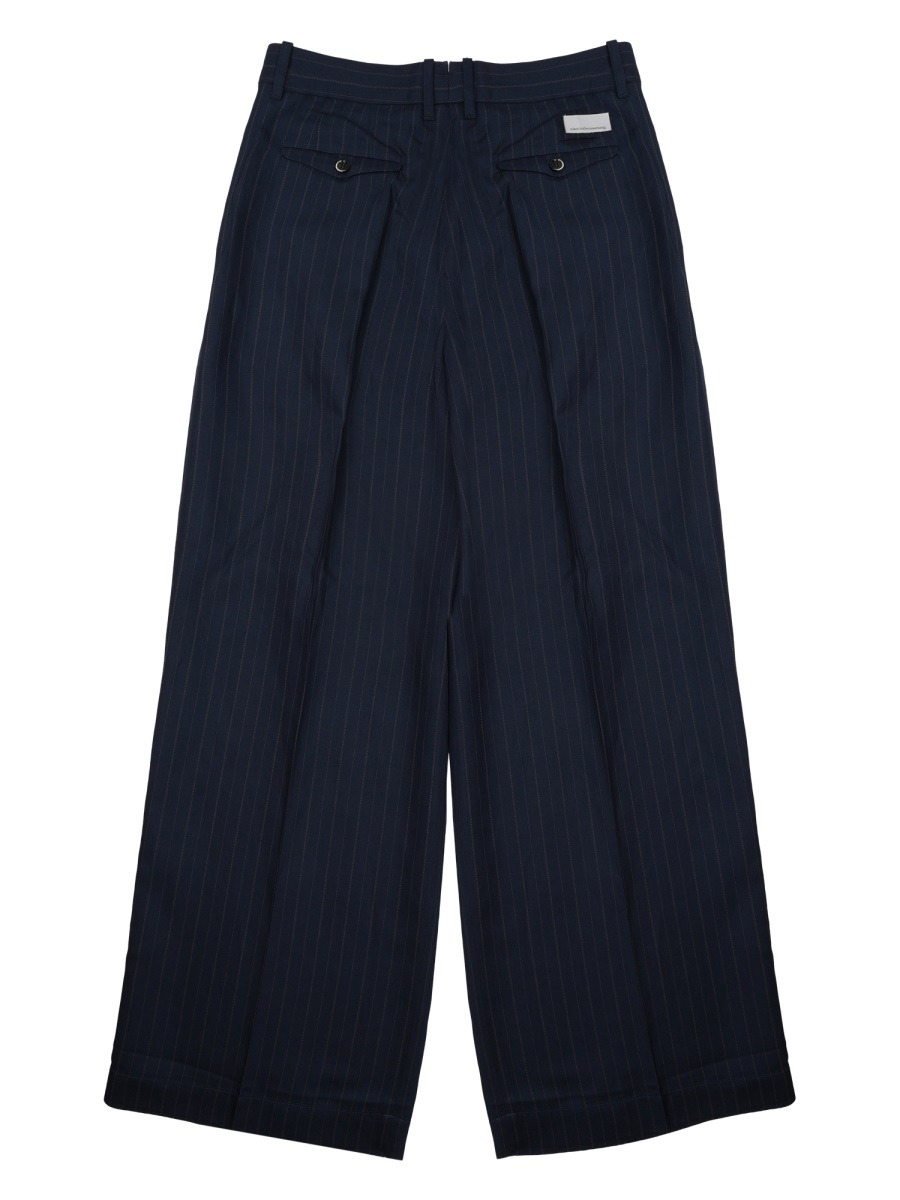 [NINE:INTHE:MORNING] Trousers SS26 SN82SANDRA_V62GESSATONAVY