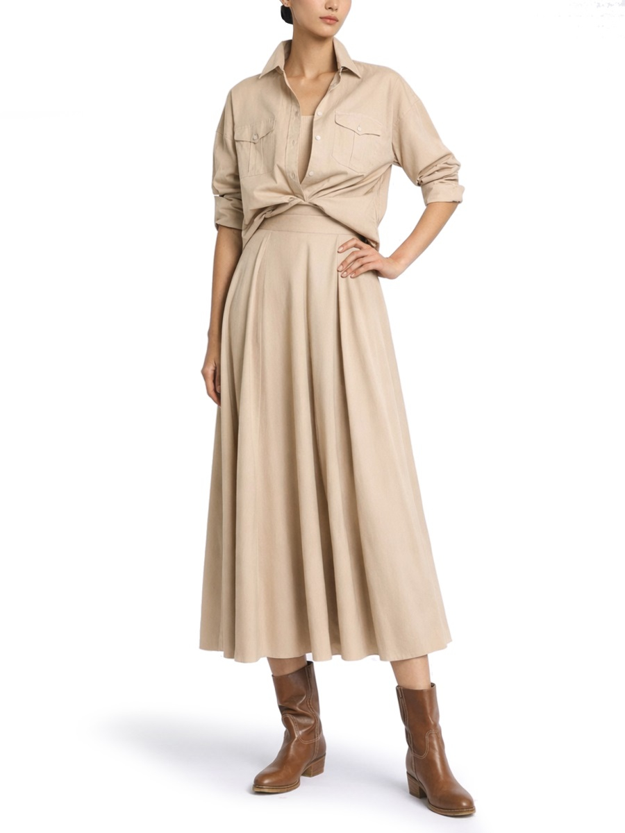 [Fay] Long skirt SS26 NXW9252_484SZDHC603