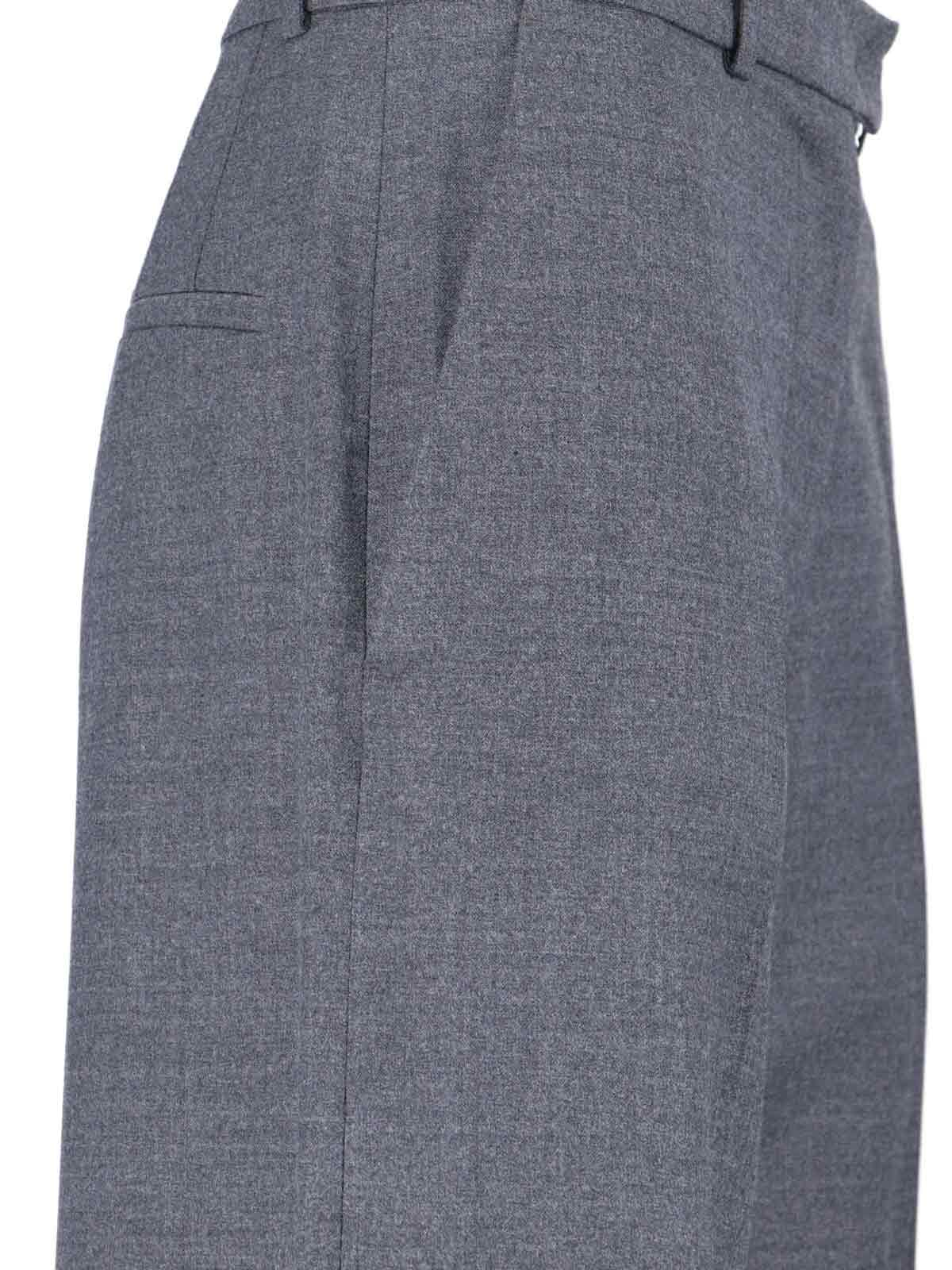 [THE FRANKIE SHOP] Trousers FW25 BRICKELL FLANNEL TROUSERSGREY MELANGE