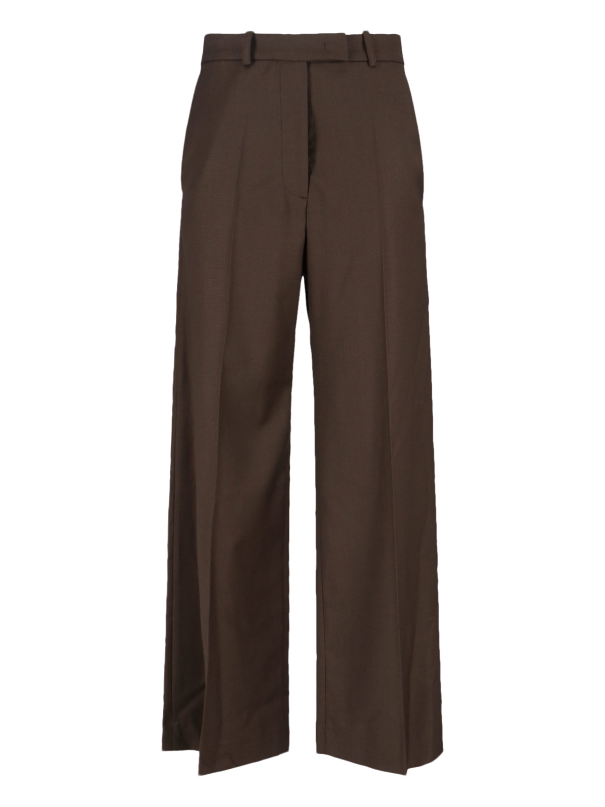 [THE FRANKIE SHOP] Trousers FW25 BRICKELL FLANNEL TROUSERSMOCHA