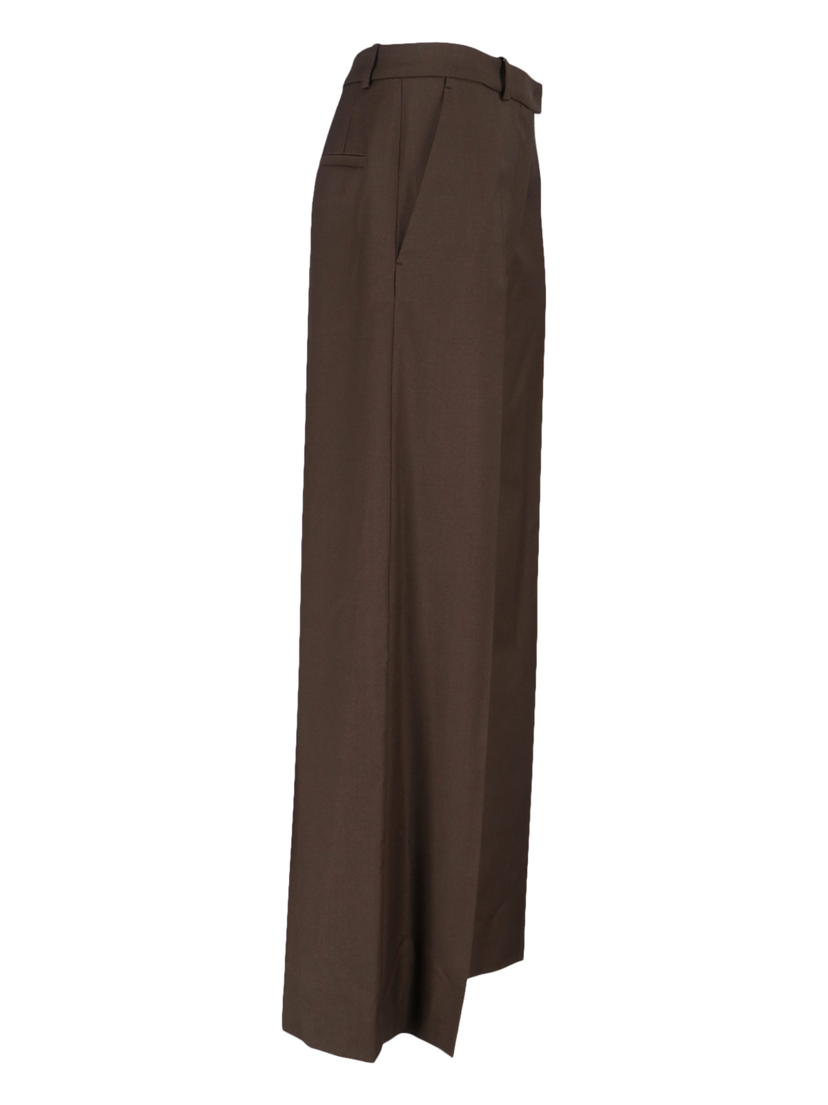 [THE FRANKIE SHOP] Trousers FW25 BRICKELL FLANNEL TROUSERSMOCHA