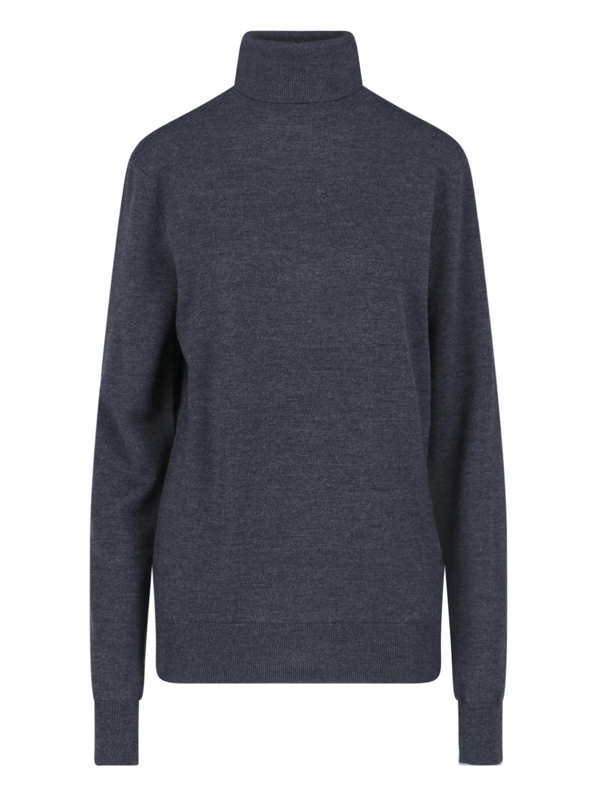 [THE FRANKIE SHOP] Knitwear SS26 EVE THIN TURTLENECK SWEATERDARK GREY MELANGE
