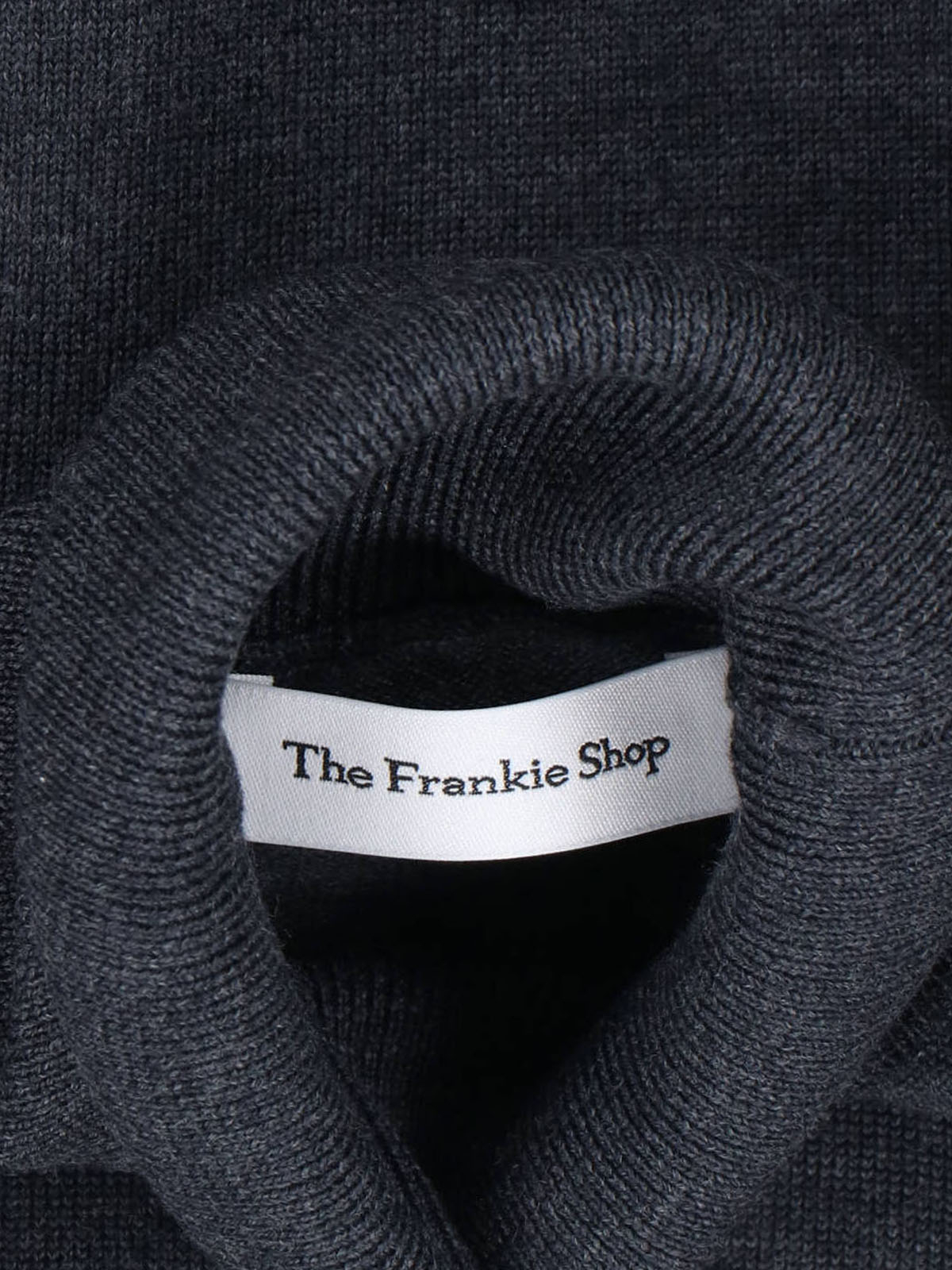 [THE FRANKIE SHOP] Knitwear SS26 EVE THIN TURTLENECK SWEATERDARK GREY MELANGE