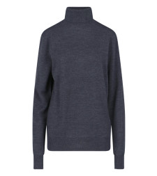 [THE FRANKIE SHOP] Knitwear SS26 EVE THIN TURTLENECK SWEATERDARK GREY MELANGE
