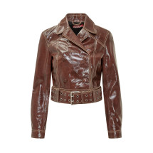 [Diesel] Leather Jacket FW26 A221670SIBQ 77Q