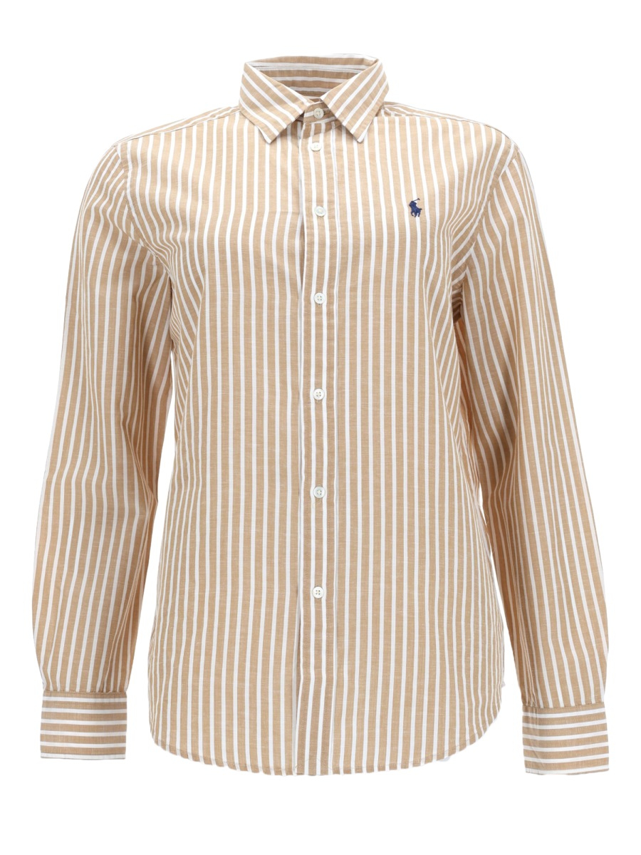 [Polo Ralph Lauren] Shirts Long Sleeve SS26 211971514_501CLASSICCAMEL/WHITE