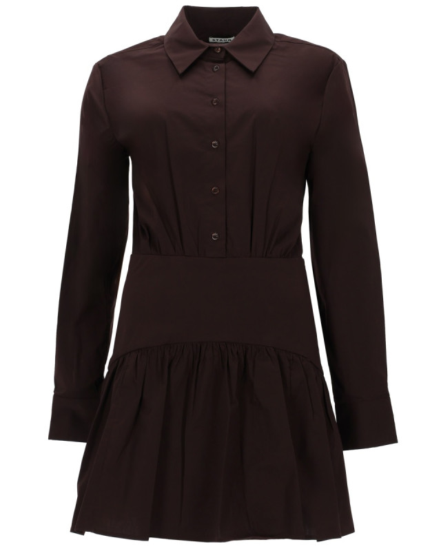 [Staud] Long sleeve dress SS26 R25S2112PO_EART