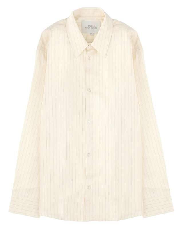 [Studio Nicholson] Shirts Long Sleeve SS26 VIEWSNM-1126_AMBERSTRIPE
