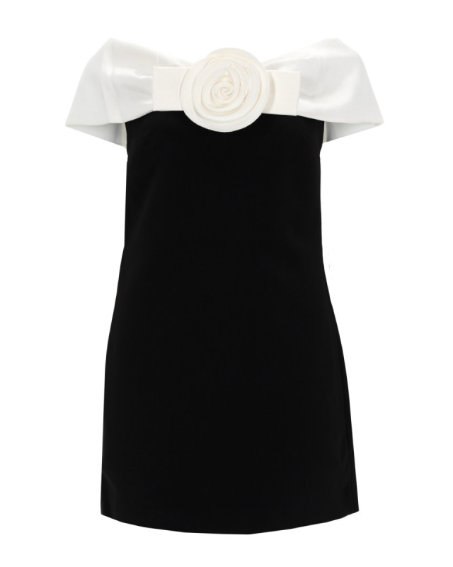 [Self-portrait] Short sleeve dress SS26 RS26-180S-B_BLACK