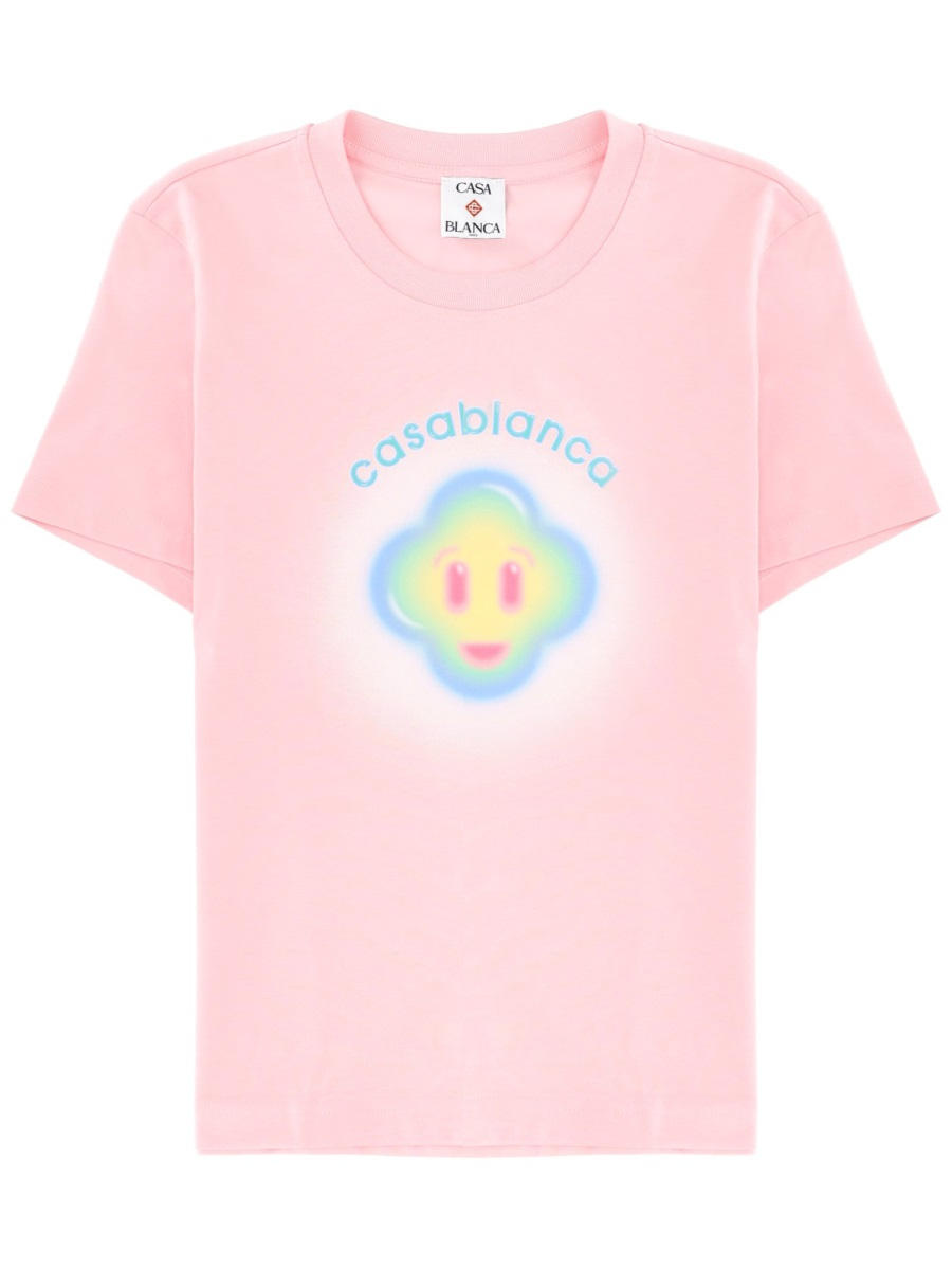 [Casablanca] T-shirts Short Sleeve SS26 W-SP26-JTS-020_01AIRBRUSHSMILEY
