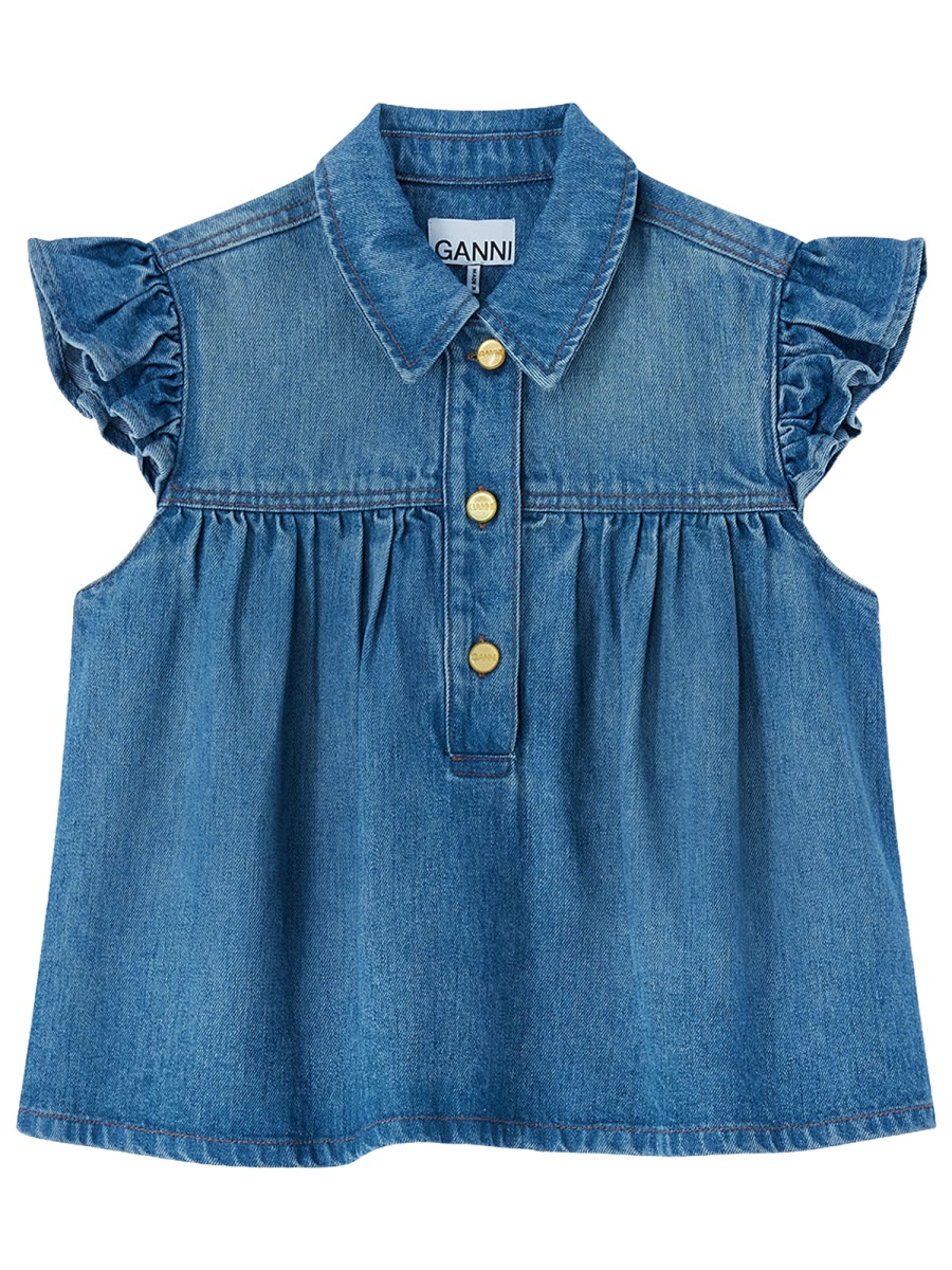 [GANNI] Shirts Sleeveless SS26 A1040047_091