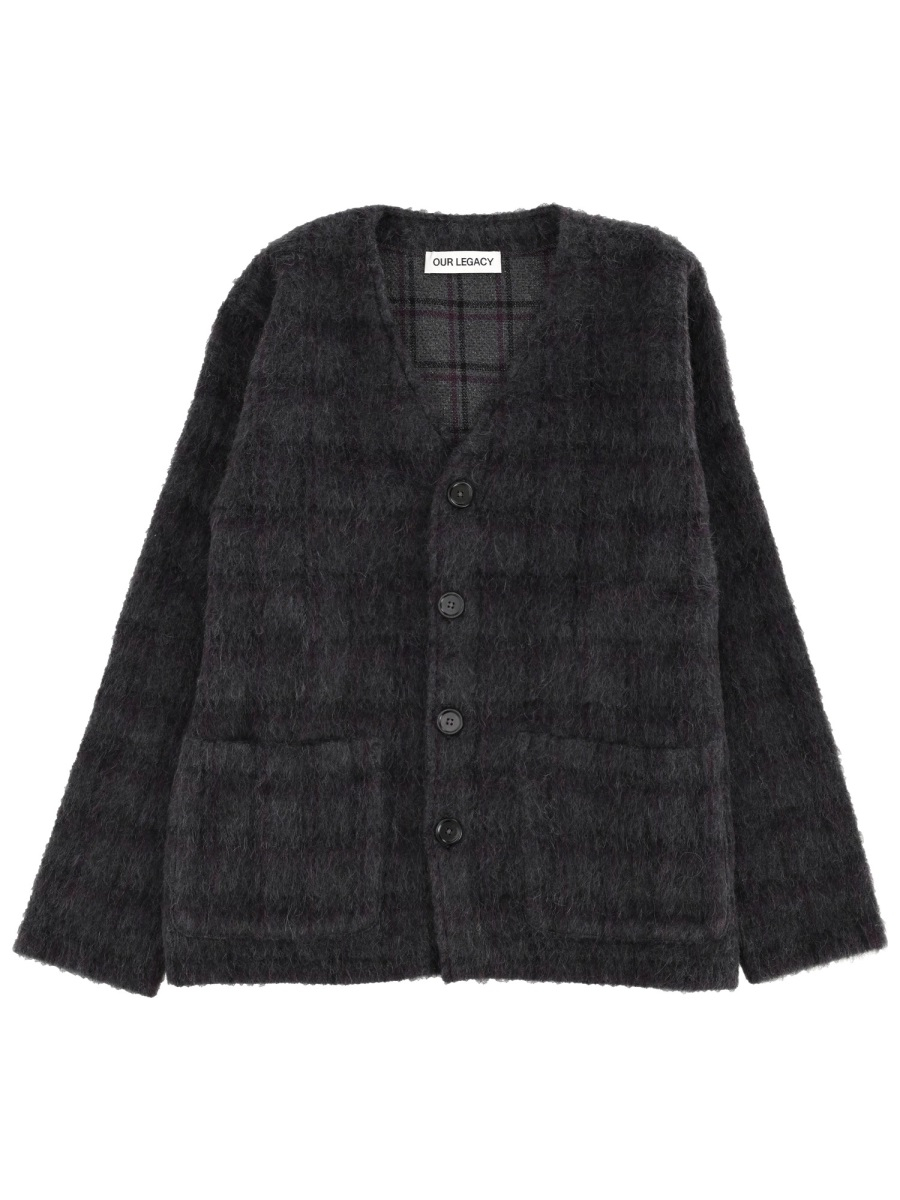 [Our Legacy] Knitwear SS26 M2263CF_FUZZEDPLUMCHECKHAIRYWOOL