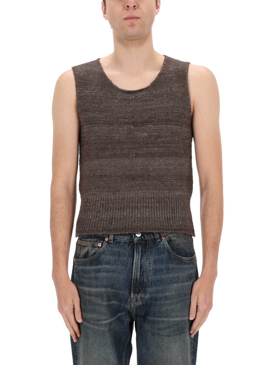 [Our Legacy] T-shirts Sleeveless SS26 M2263PWE_WATHEREDEARTHHANDSPUNSILK