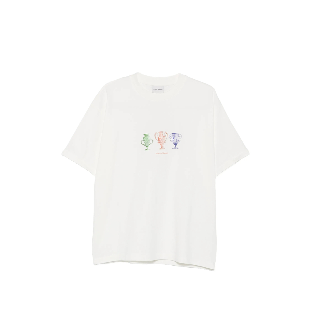 [DROLE DE MONSIEUR] T-shirts Short Sleeve FW26 L-TS336 CO002 OFFWH