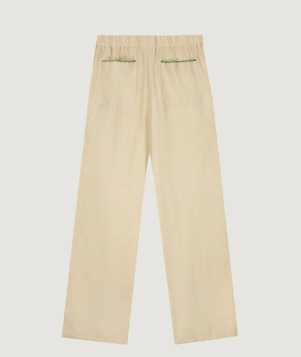 [MAISON LABICHE] Jeans SS26 ZWOUDINLILINEN OATMEAL BEIGE