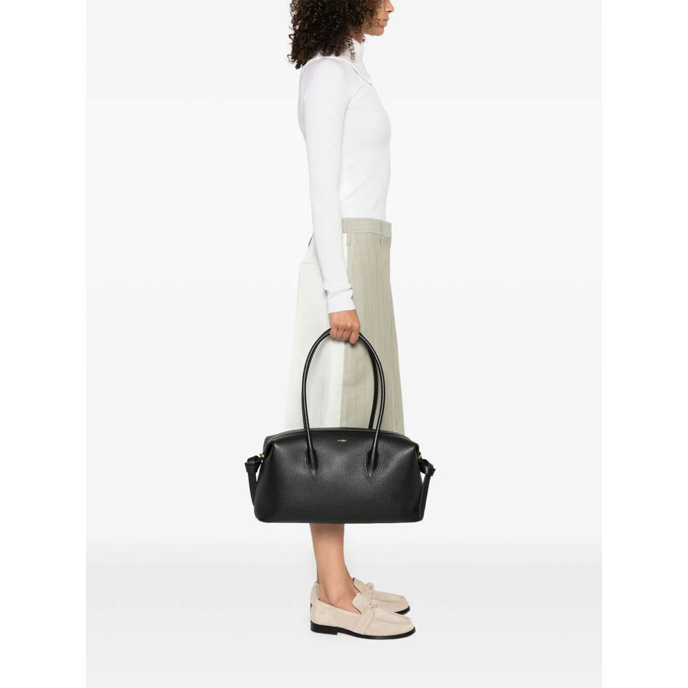 [YUZEFI] Shoulder bag FW26 BRIOCHE DUFFLE LEATHER BLACK